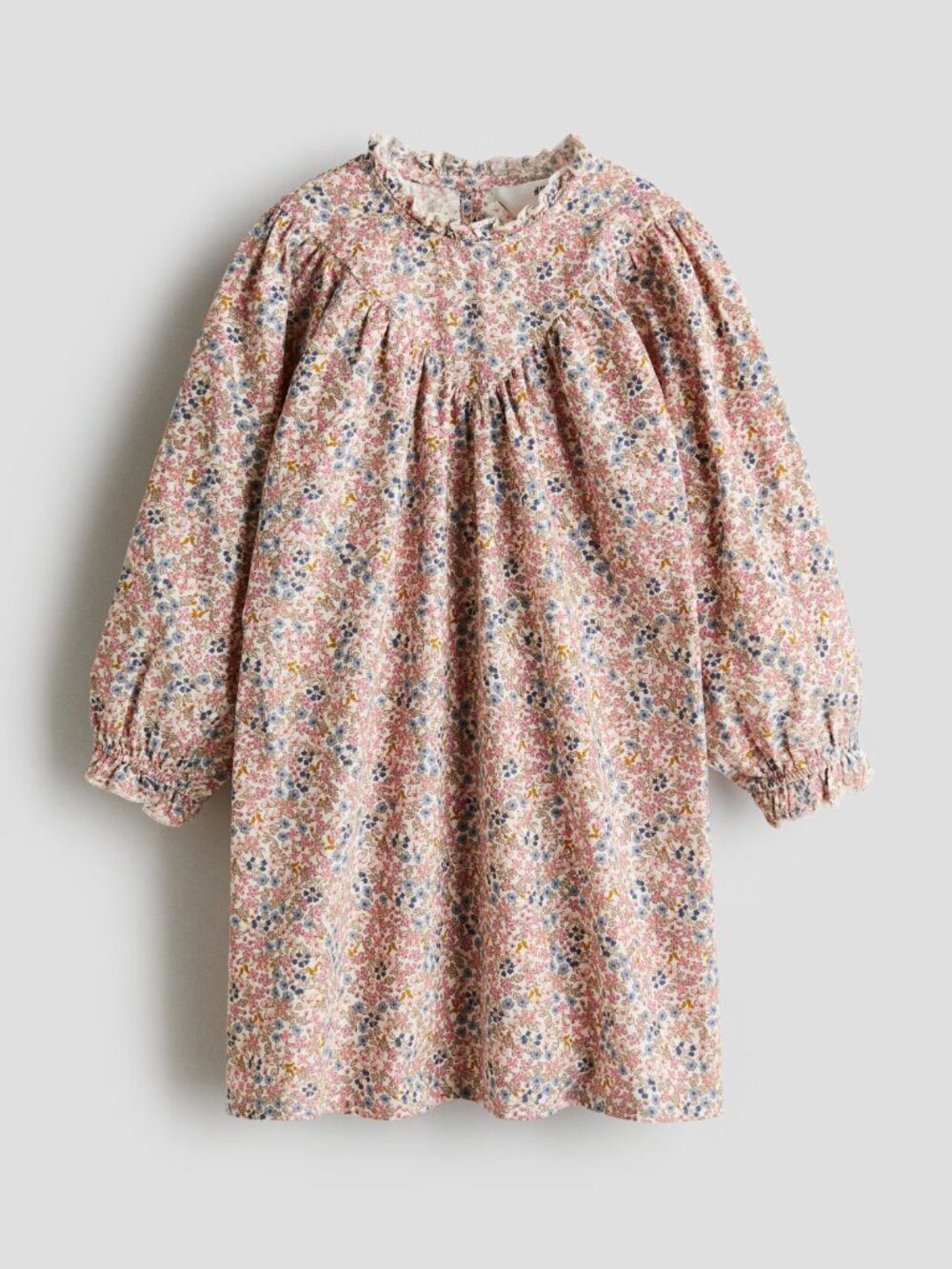 H&M Ruffle-Trimmed Cotton Corduroy Dress (5T)